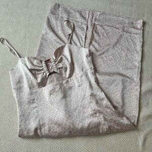 Pink and white dress